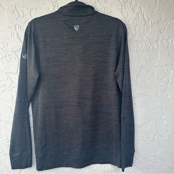 KUHL Jacket Men Medium Alloy 1/4 Zip Heather Gray Athletic Performance Pullover - Picture 4 of 10